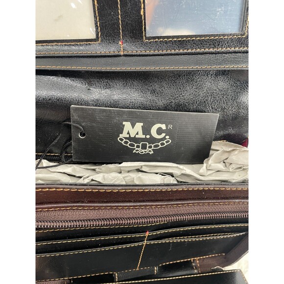 Tooled Leather Faux Alligator Mini Leather Wallet Compartment MC Marc Chantal - Picture 9 of 13